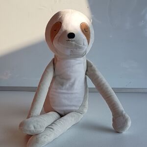 Cream Plush Sloth Toy